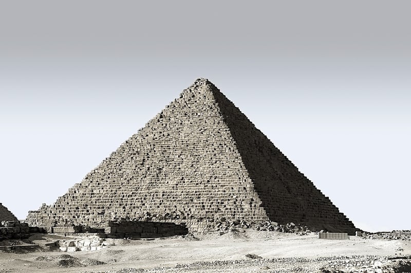Sphinx in front of the pyramids